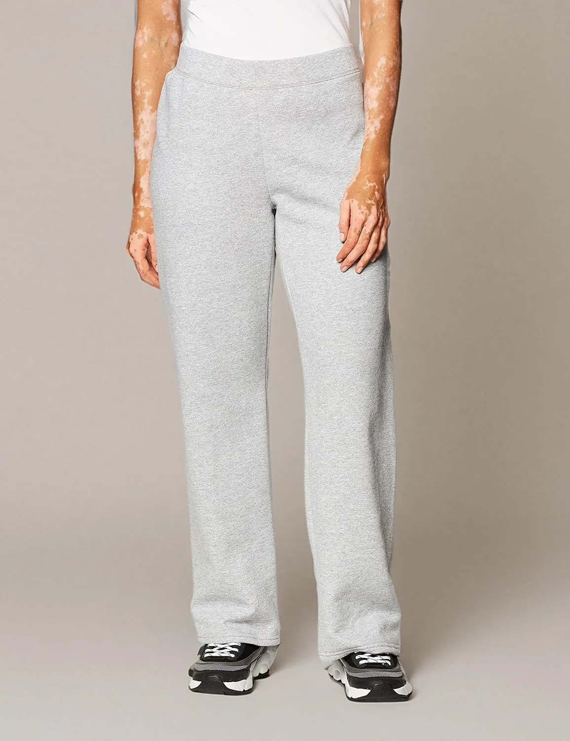 Hanes Womens EcoSmart Fleece Petite Sweatpants, Open Bottom Sweatpants, Petite, 28.5''