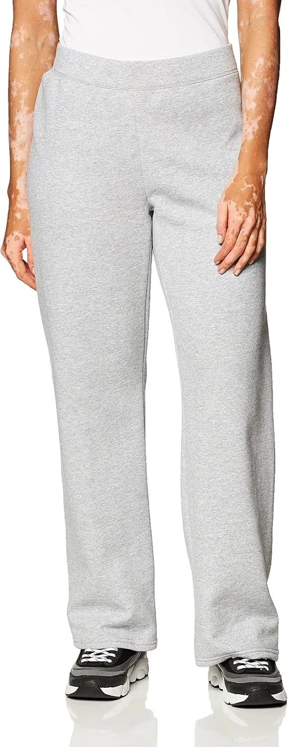 Hanes Womens EcoSmart Fleece Petite Sweatpants, Open Bottom Sweatpants, Petite, 28.5''