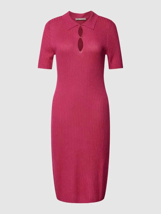 Jake*s Collection knitted shawl dress, fuchsia