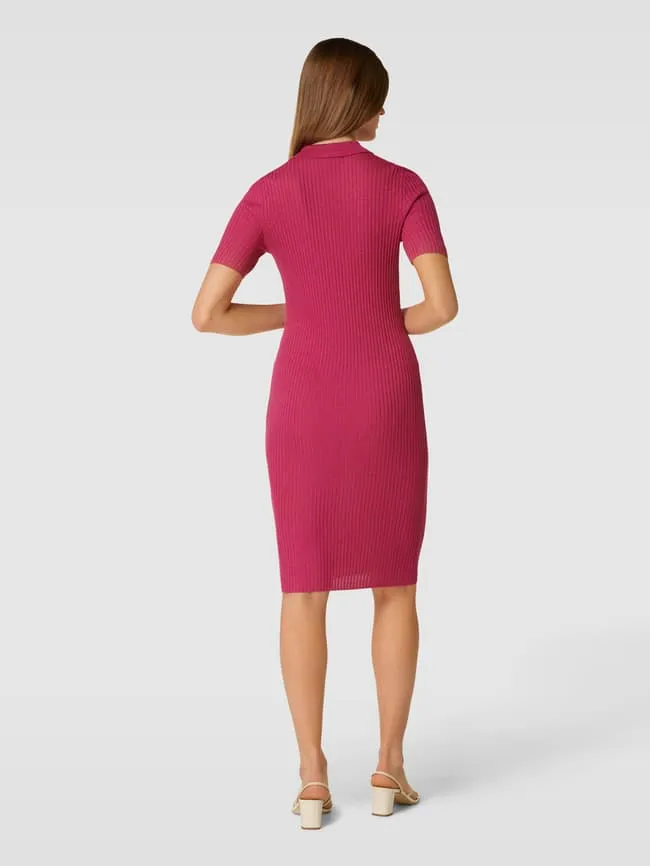 Jake*s Collection knitted shawl dress, fuchsia