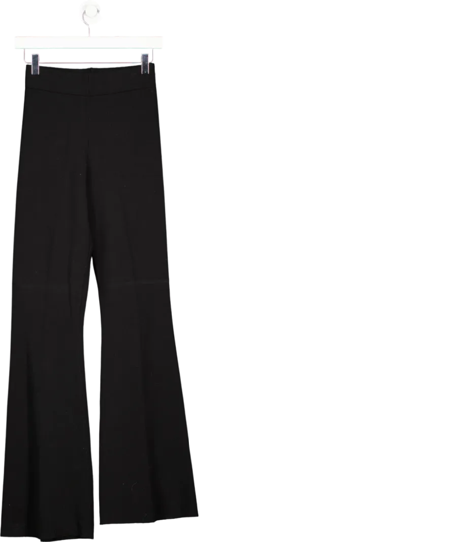 Karen Millen Black Flared Knitted Trousers UK XS