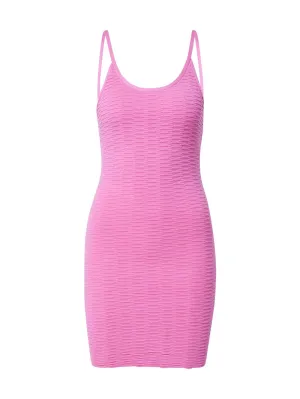 Knitted dress WEEKDAY, light pink