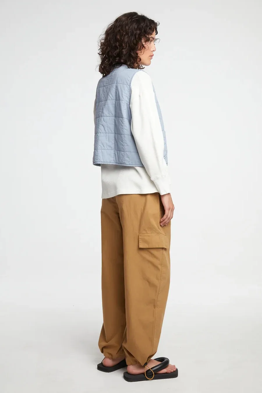 Life Vest - Cotton Quilt Blue Fog