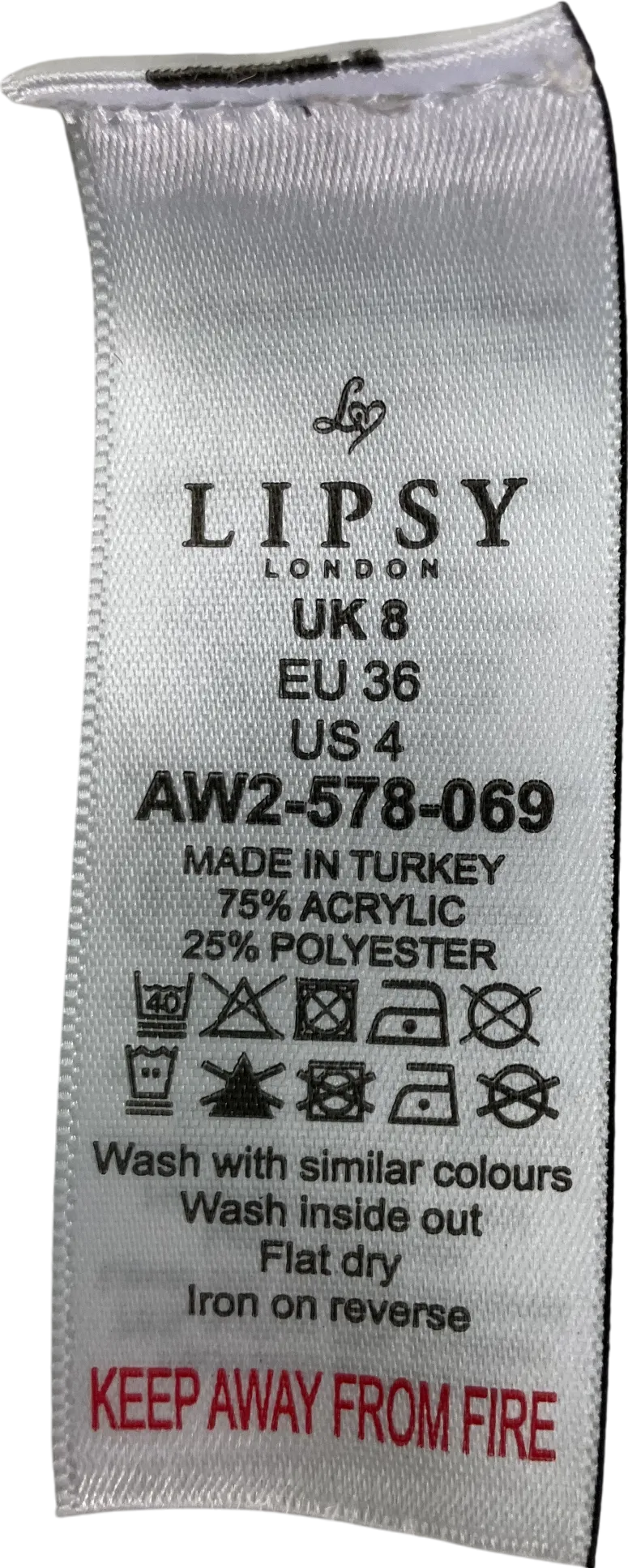 lipsy london White V-neck Scalloped Edge Tie Front Knitted Cardigan UK 8
