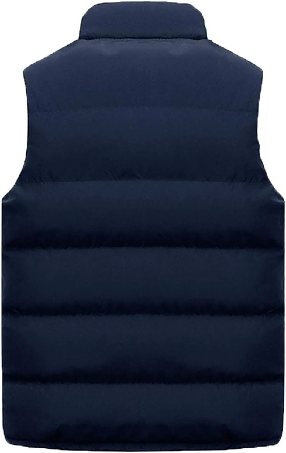 Mens Outdoor Vest Padded Puffer Vest Plus Size Lightweight Down Jacket Sleeveless Zip Up Quilted Gilet Jacket Outwear