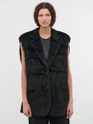 Teddy Blazer Vest (231-517-20005-0099-BLACK)