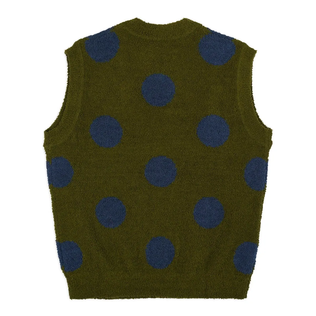 TEDDY FUR DOT KNIT SWEATER VEST