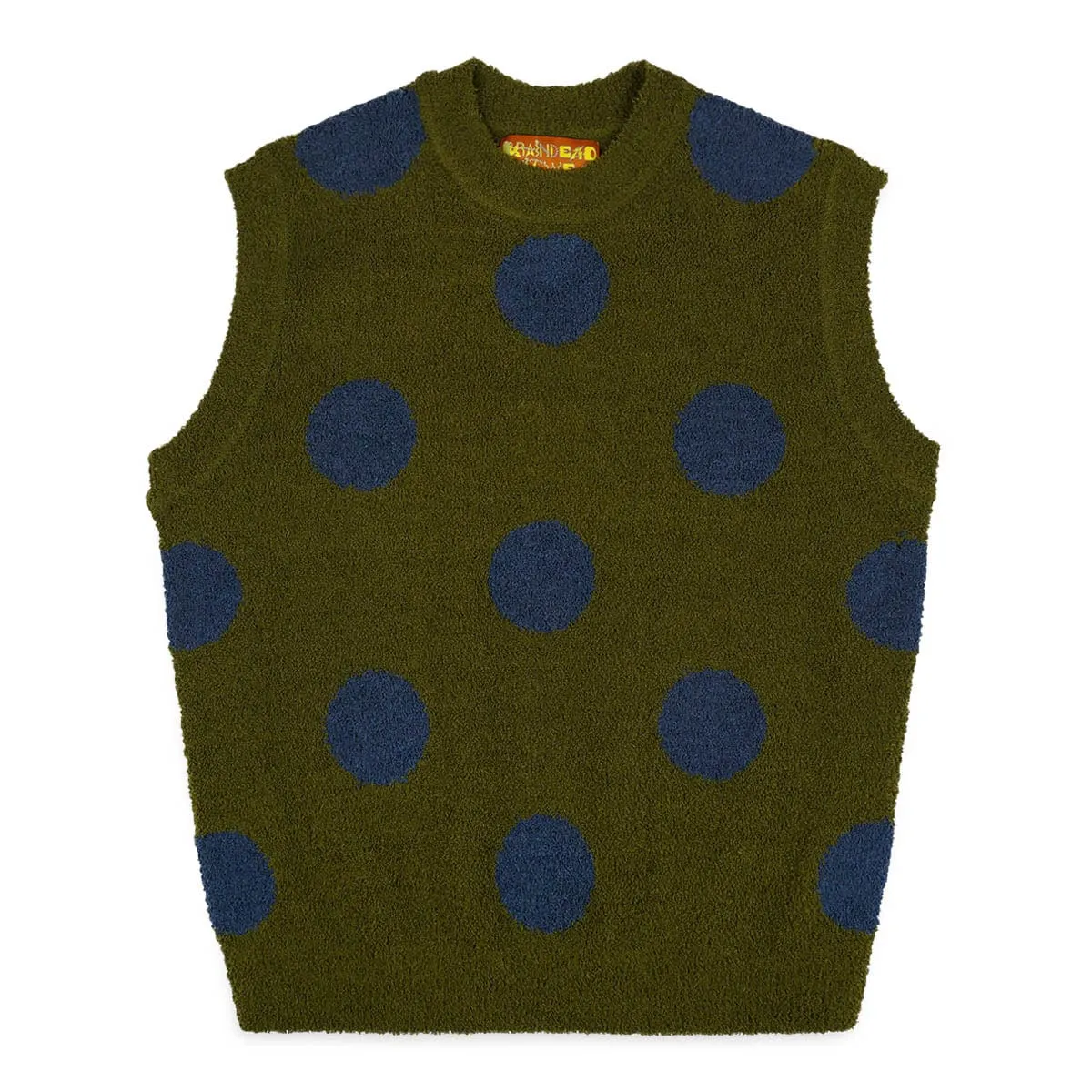 TEDDY FUR DOT KNIT SWEATER VEST