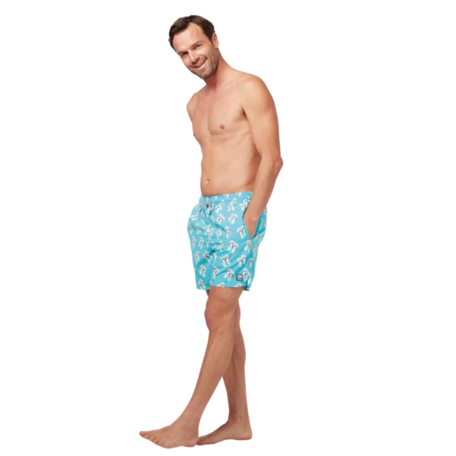 Tom & Teddy Flip Flop Mens Swim Shorts FFSCB - Scuba Blue