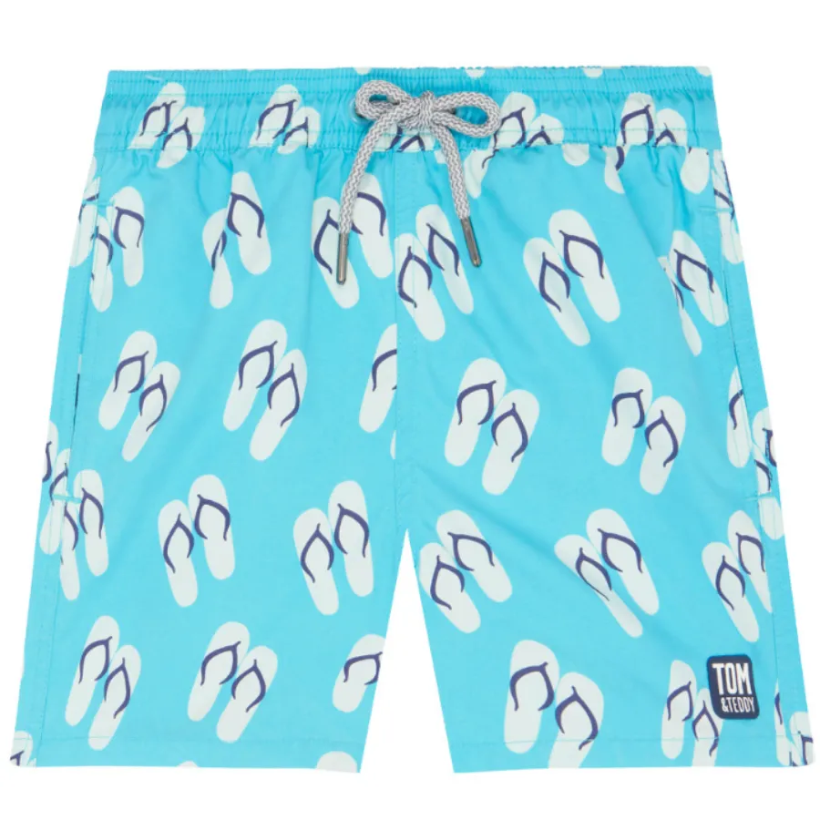 Tom & Teddy Flip Flop Mens Swim Shorts FFSCB - Scuba Blue