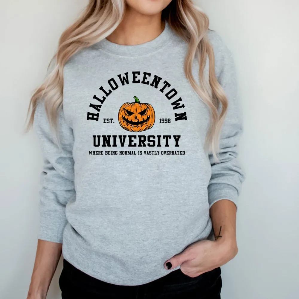 Wenkouban Halloween Costume Vintage Halloweentown Sweatshirt Halloweentown Est 1998 Pullover Funny Halloween Town Fall Hoodies Pumpkin Halloween Sweatshirts
