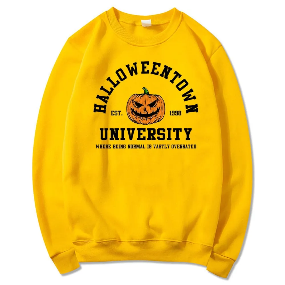Wenkouban Halloween Costume Vintage Halloweentown Sweatshirt Halloweentown Est 1998 Pullover Funny Halloween Town Fall Hoodies Pumpkin Halloween Sweatshirts